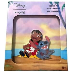 Lilo and Stitch with Ukulele at Beach Loungefly - Collector Box Disney Jumbo pin